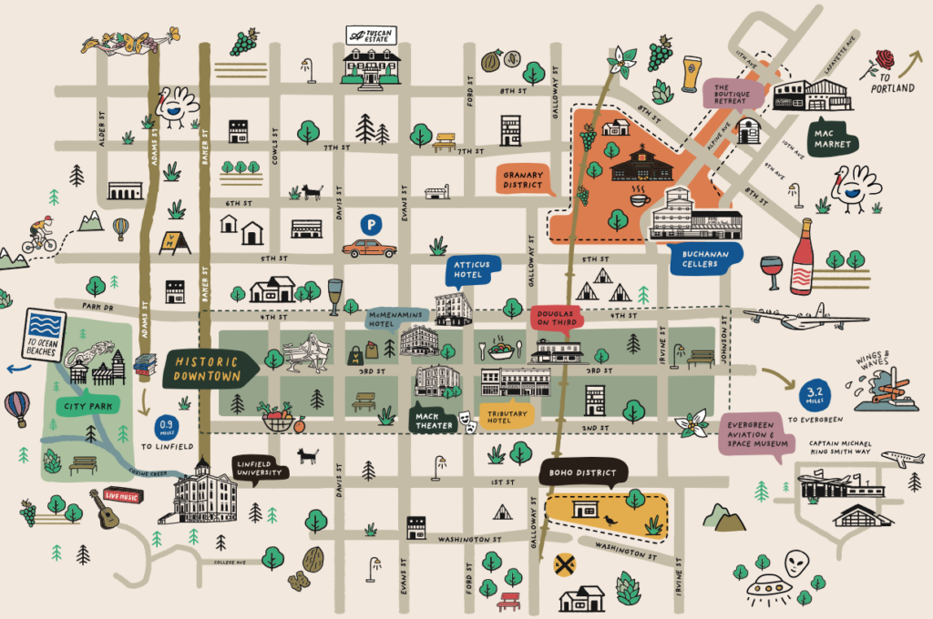 Downtown McMinnville Map