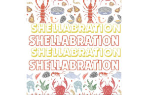 A graphic with sea creatures. It says shellabration